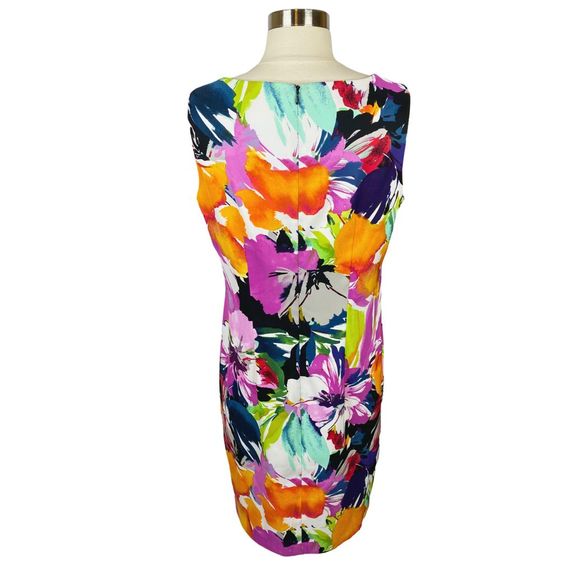 Alyx Multicolored Floral Print Dress - Size 12 - Picture 4 of 5